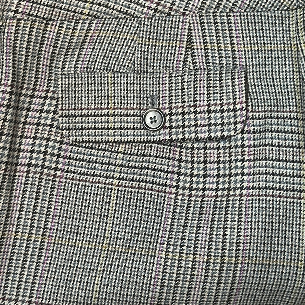 ANN TAYLOR WOOL BLEND HERRINGBONE FLAT FRONT LINED WIDE LEG TROUSER PANTS - Picture 9 of 11